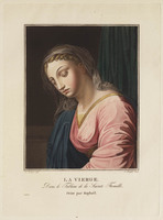 KG 08250a
<br/>
Verzameling Karakteristieke Hoofden: La Vierge
<br/>
<em>Forssell, Christian (1777-1852)</em>